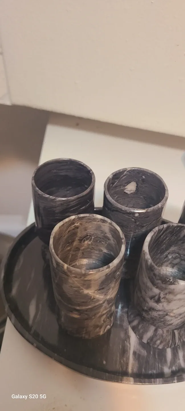 Marble Egg Cups with Matching Tray image indicator(3)