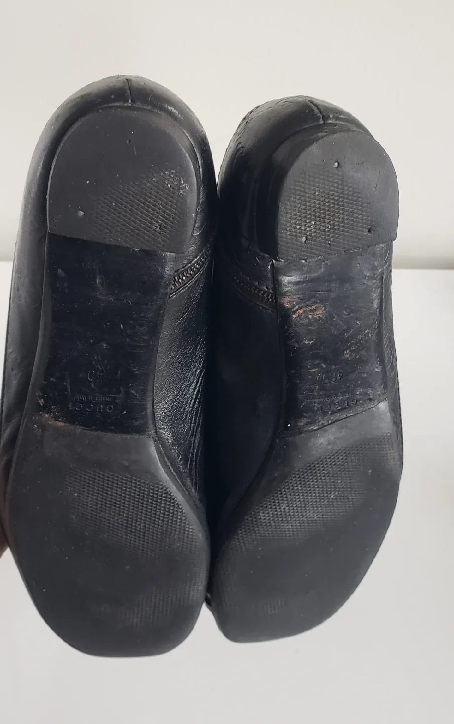 Gucci Black Monogram Leather Ballet Flats w Dustbag image indicator(5)