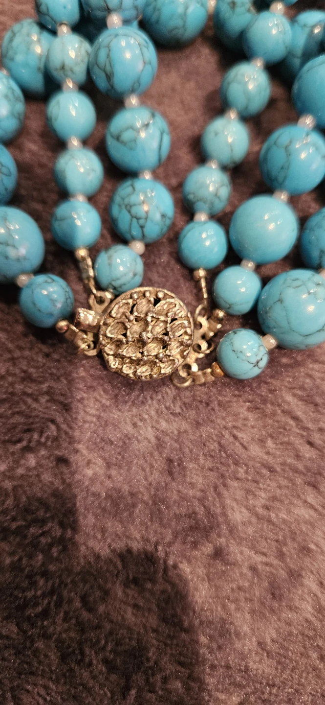 Turquoise Stone Beaded Bracelet - photo 2