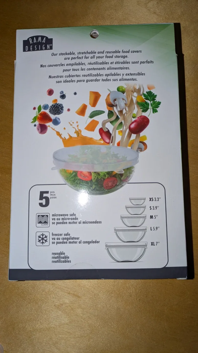 Rama Design Stretchable Silicone Food Covers - 5 Sizes image indicator(3)