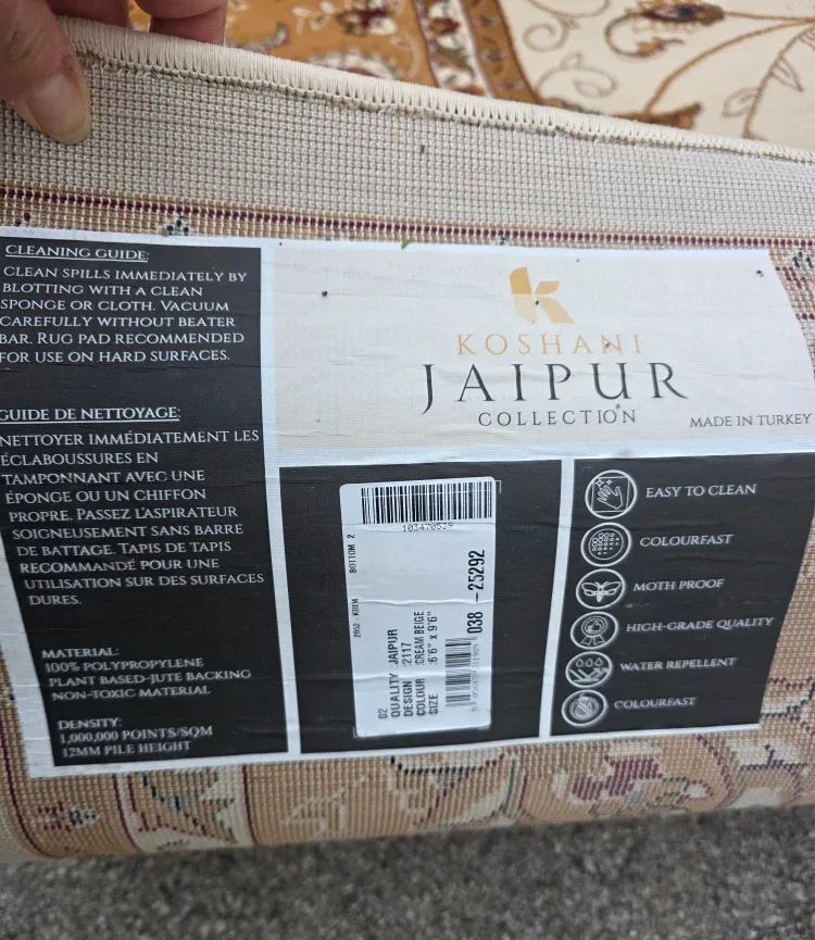 Koshani Jaipur Collection Cream Beige Rug 5'6" x 9'6" image indicator(2)