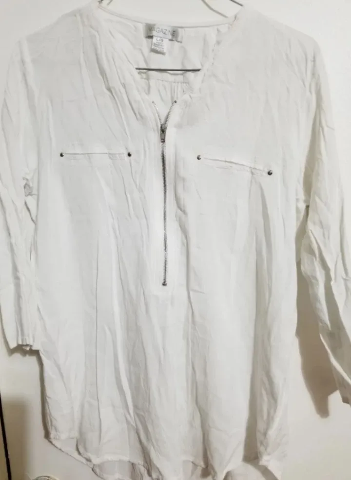 Magazine White Blouse - Size L