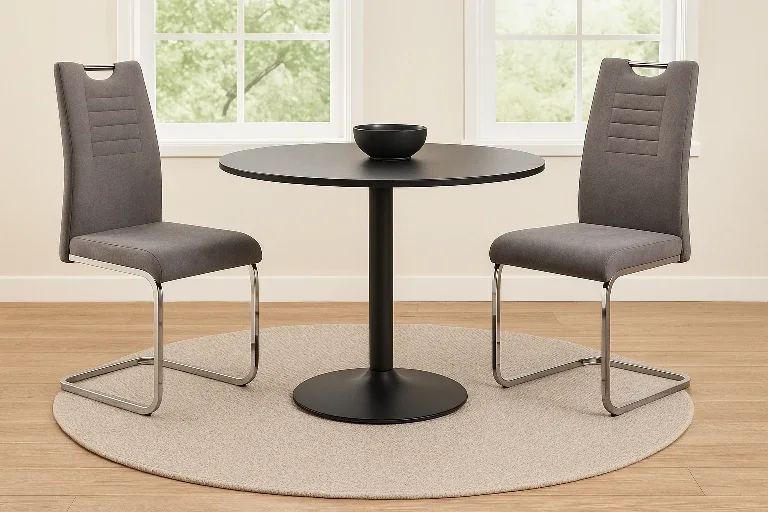 Grey Cantilever Dining Chair image indicator(4)