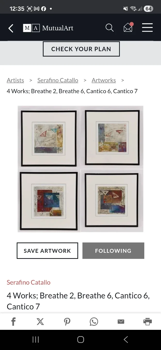 Large Framed Original Artwork. Serafino Catallo image indicator(3)