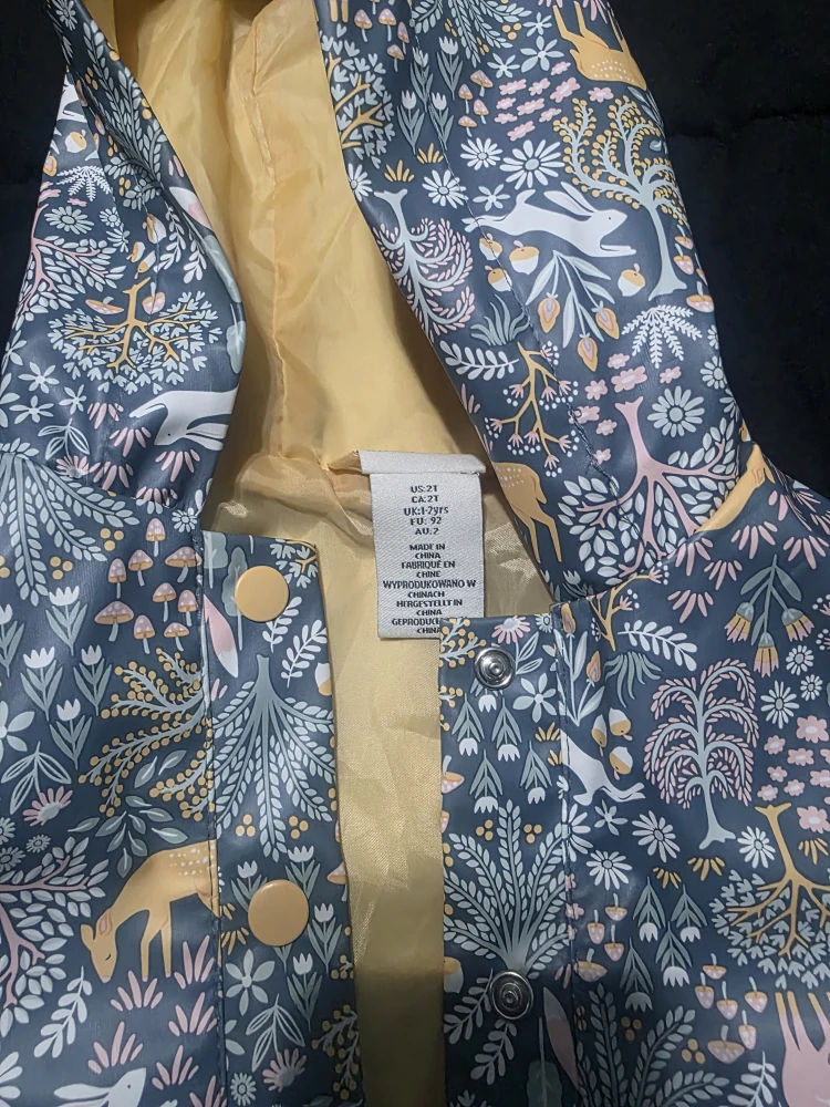 Kids' Floral Print Raincoat - Size 2T - photo 2