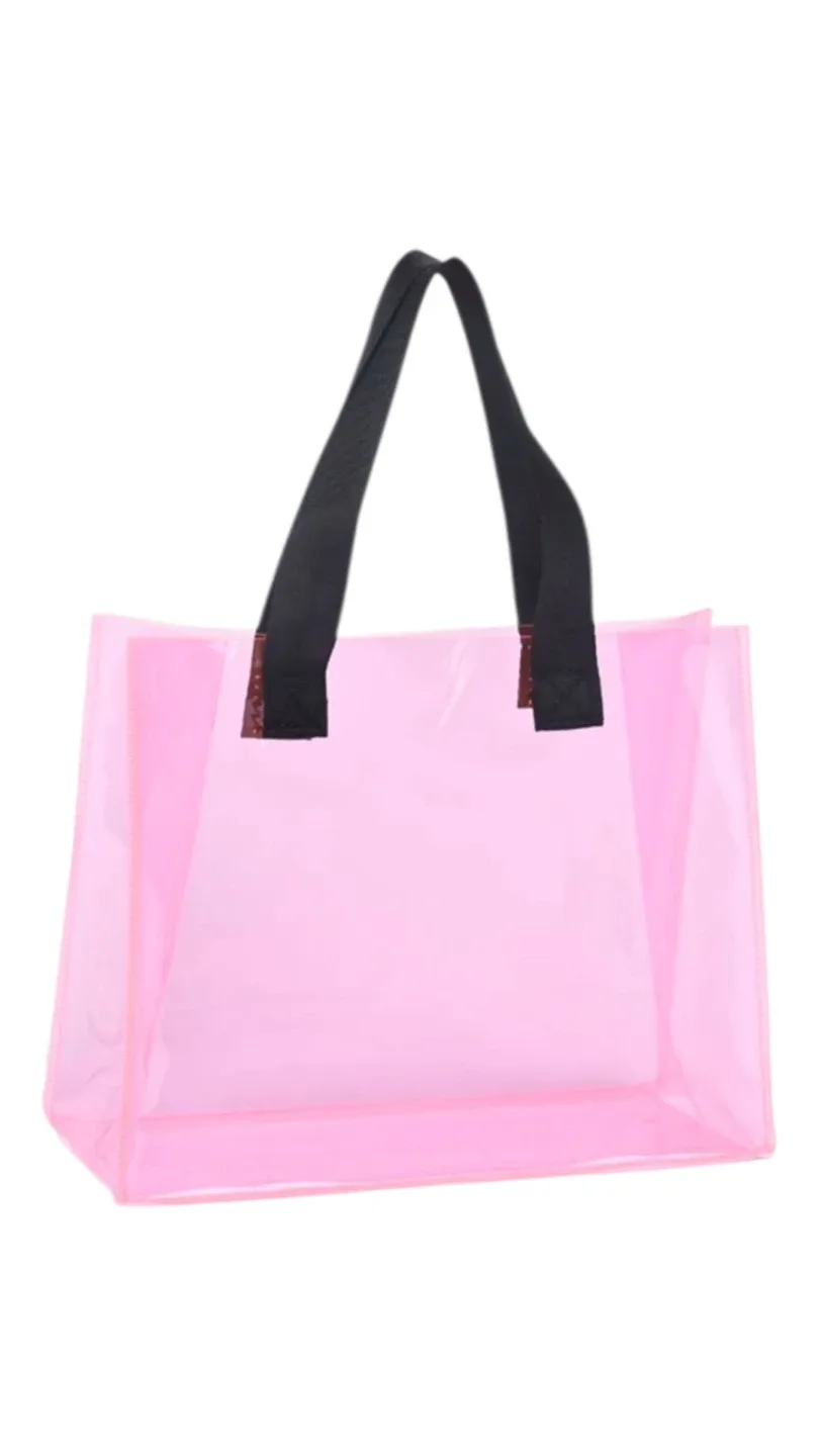 Pink Clear Tote Bag