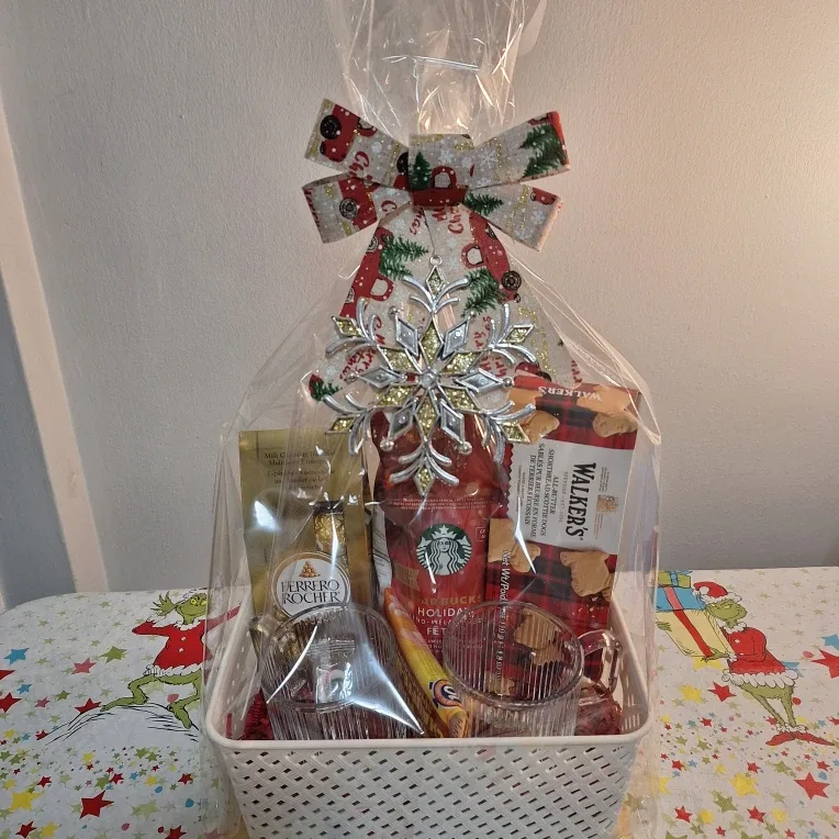 Holiday Gift Basket: Starbucks Coffee, Ferrero Rocher