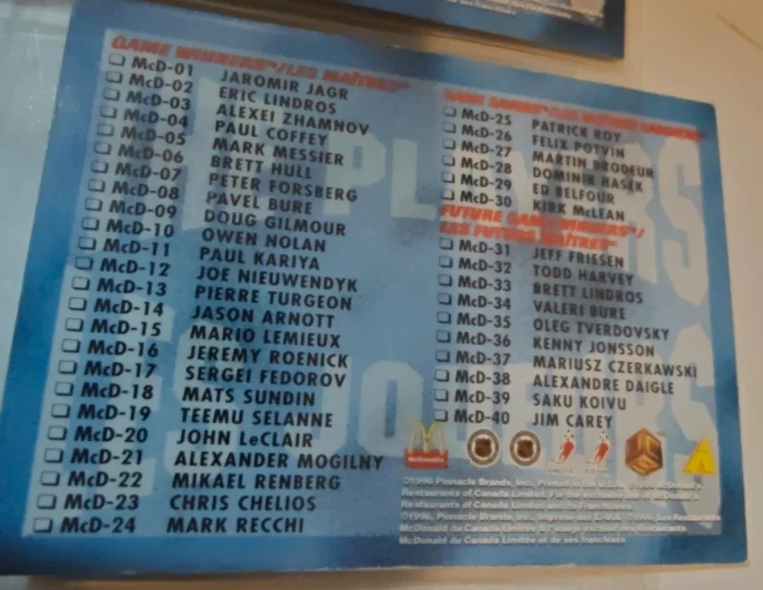 Hockey Trading Cards - The Players and Game Winners