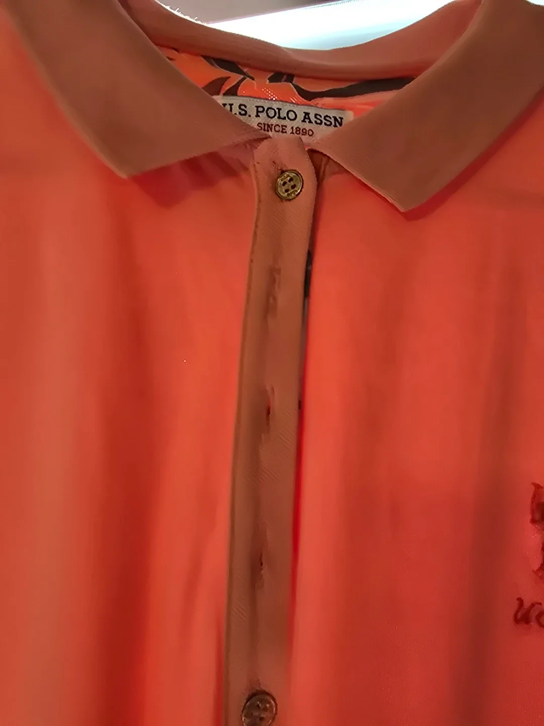 US Polo Assn Women's Coral Polo Shirt image indicator(2)