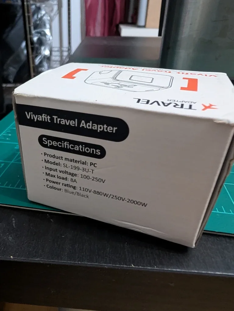 New Viyafit Travel Adapter SL-199-3U-T image indicator(5)