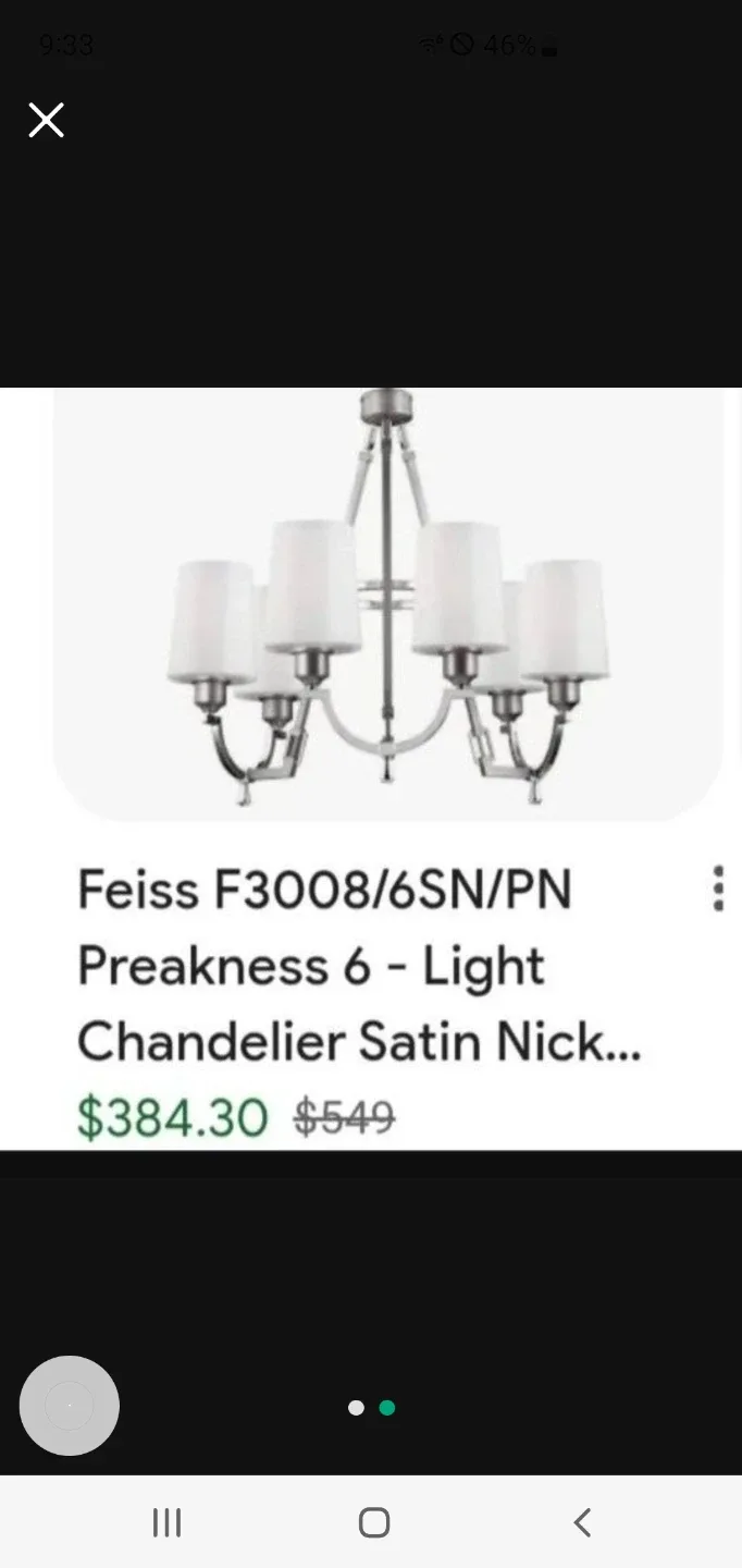 New in box 6 light chandelier image indicator(2)