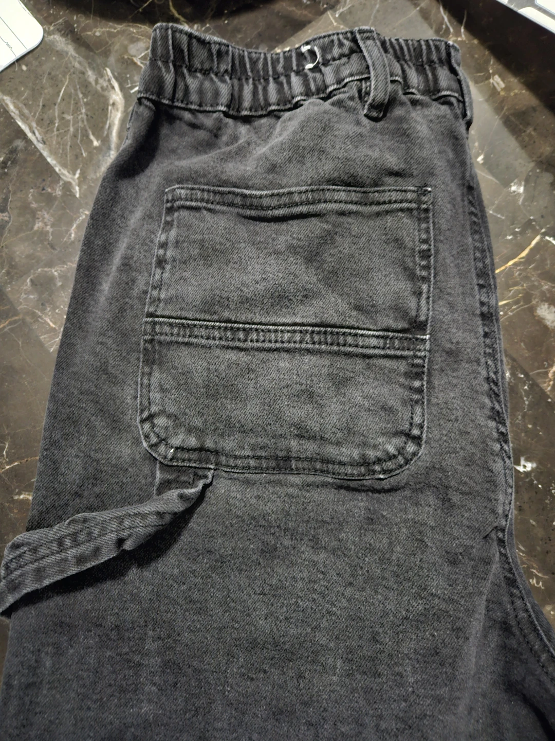Ardene Black Denim Carpenter Pants - Size L🥕 - photo 3
