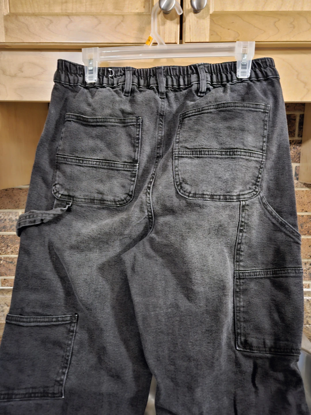 Ardene Black Denim Carpenter Pants - Size L🥕 - photo 4