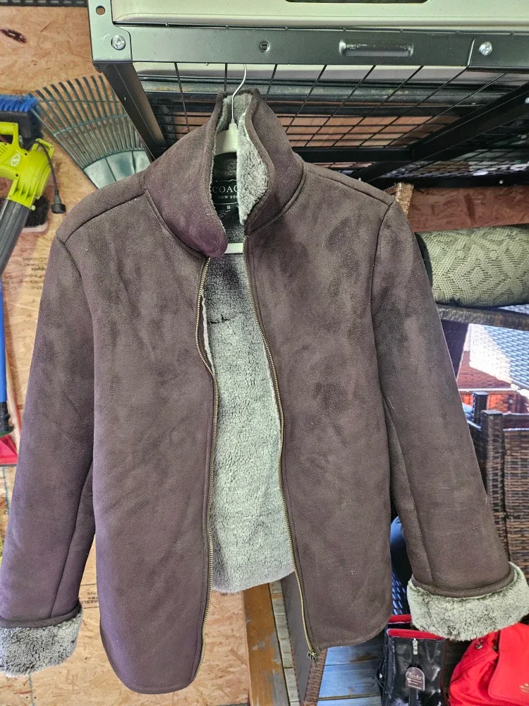 COACO New York Brown Faux Suede Jacket - Size S