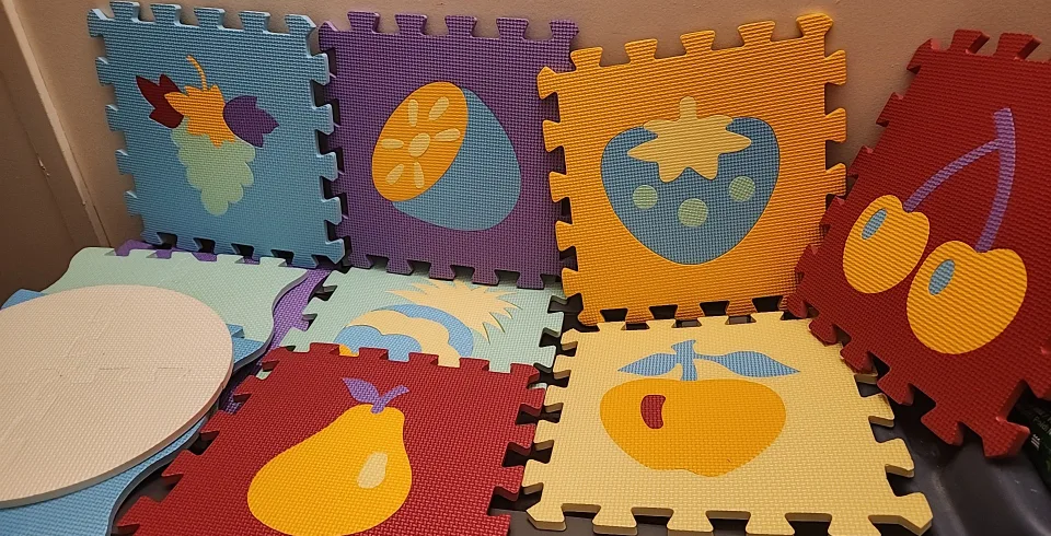 Foam Puzzle Play Mat Tiles - Fruit Designs
