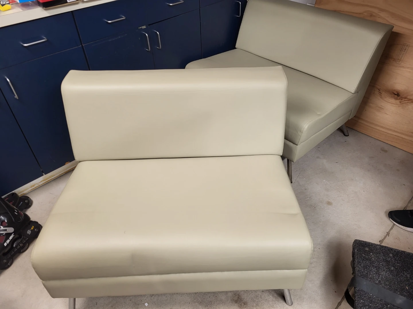 Beige Loveseat Chair - photo 3