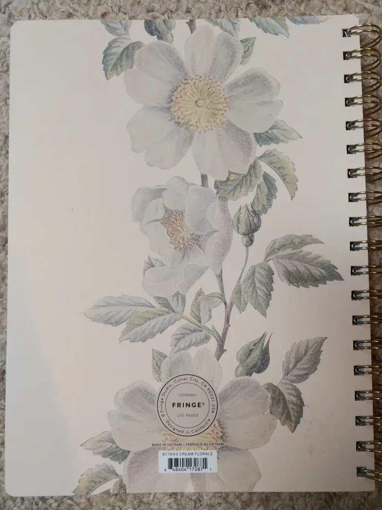 Fringe Cream Florals Notebook & Metal Pen Set - NEW image indicator(3)