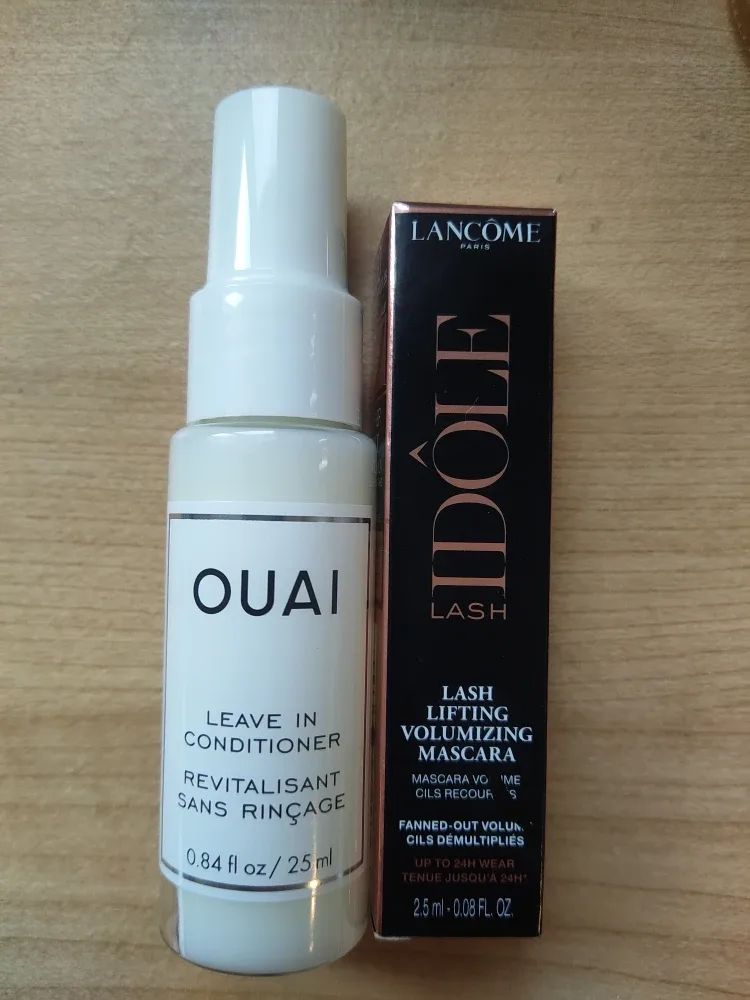 OUAI Leave In Conditioner & Lancome Idôle Lash Mascara