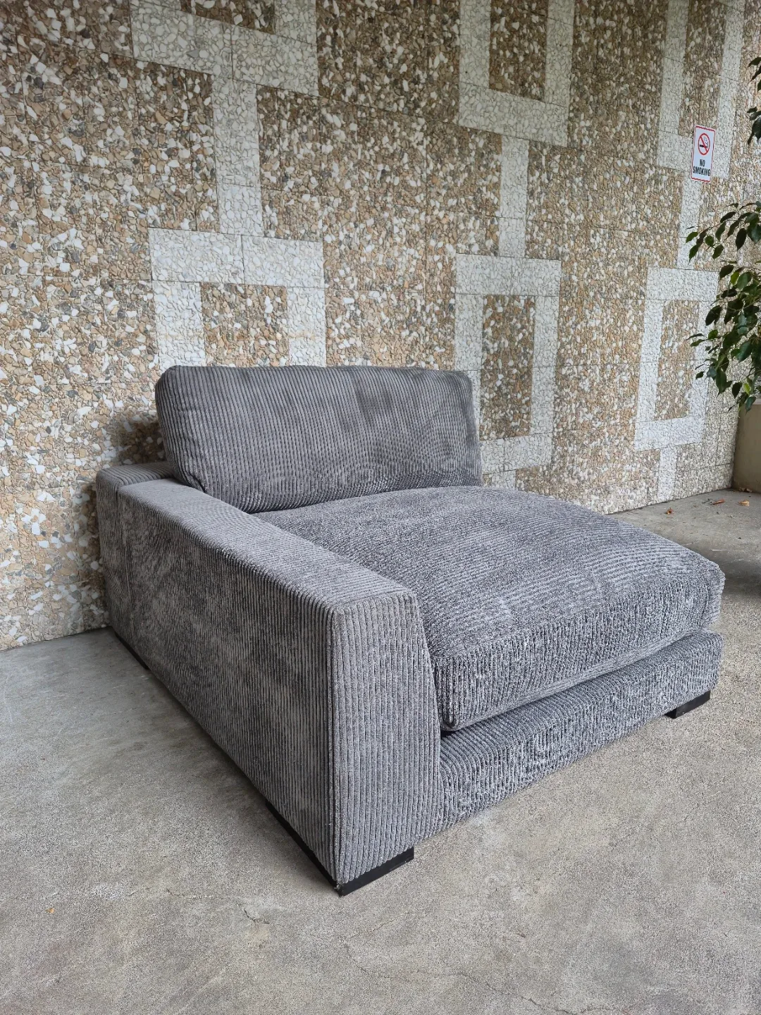 Moes Grey Corduroy Sectional Sofa image indicator(4)