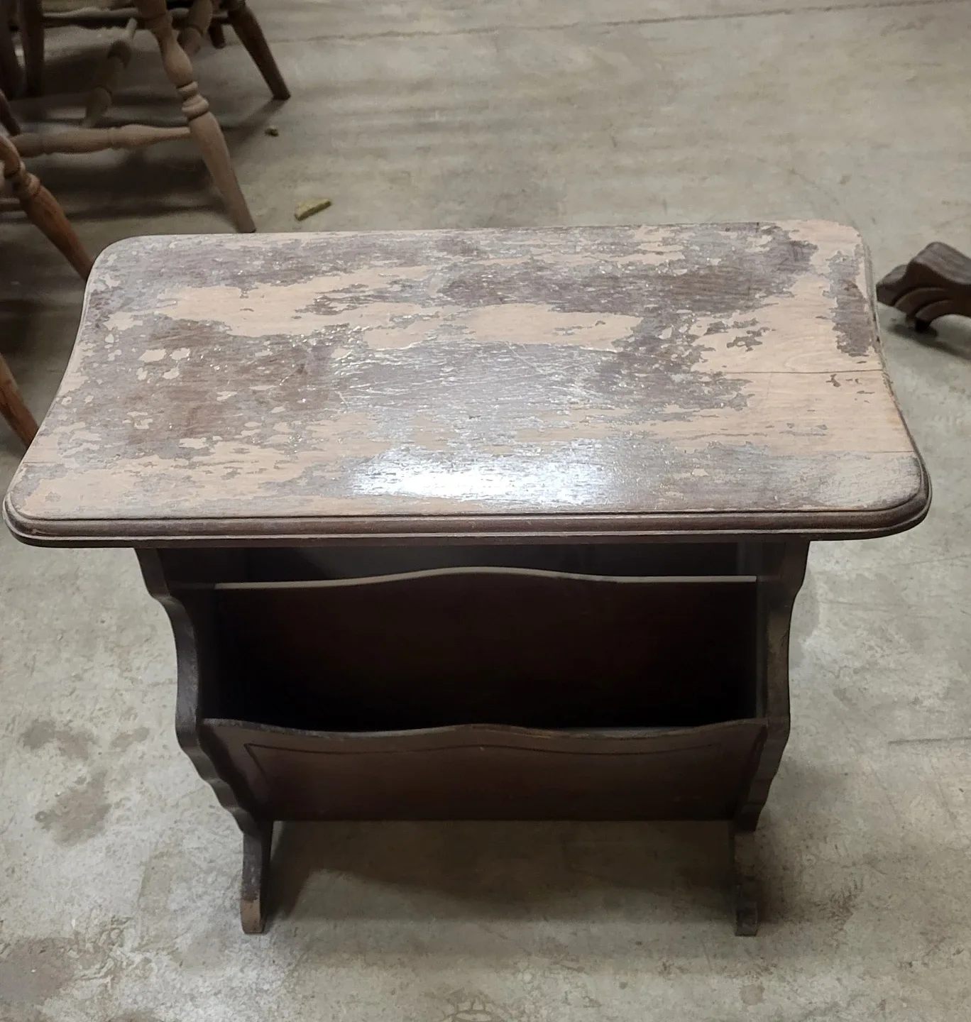 Vintage Brown Magazine Table