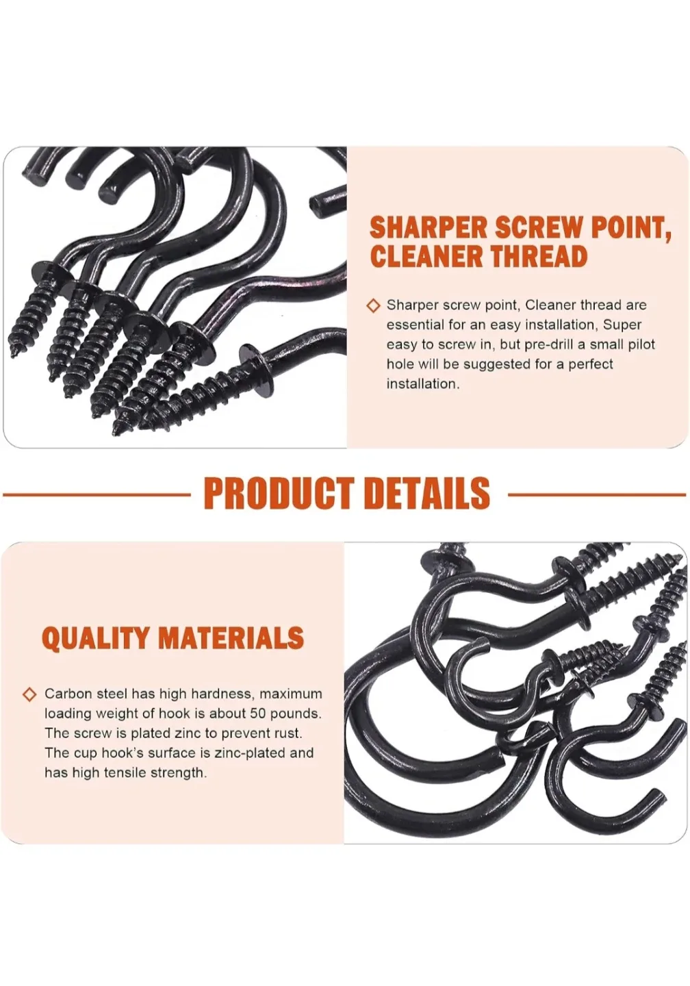 Tanstic 205 Pcs Ceiling Hooks Cup Hooks Assortment image indicator(3)