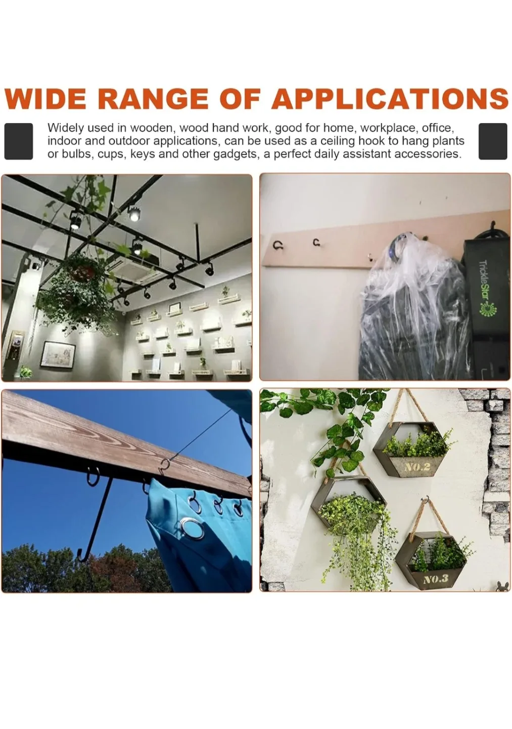 Tanstic 205 Pcs Ceiling Hooks Cup Hooks Assortment image indicator(7)