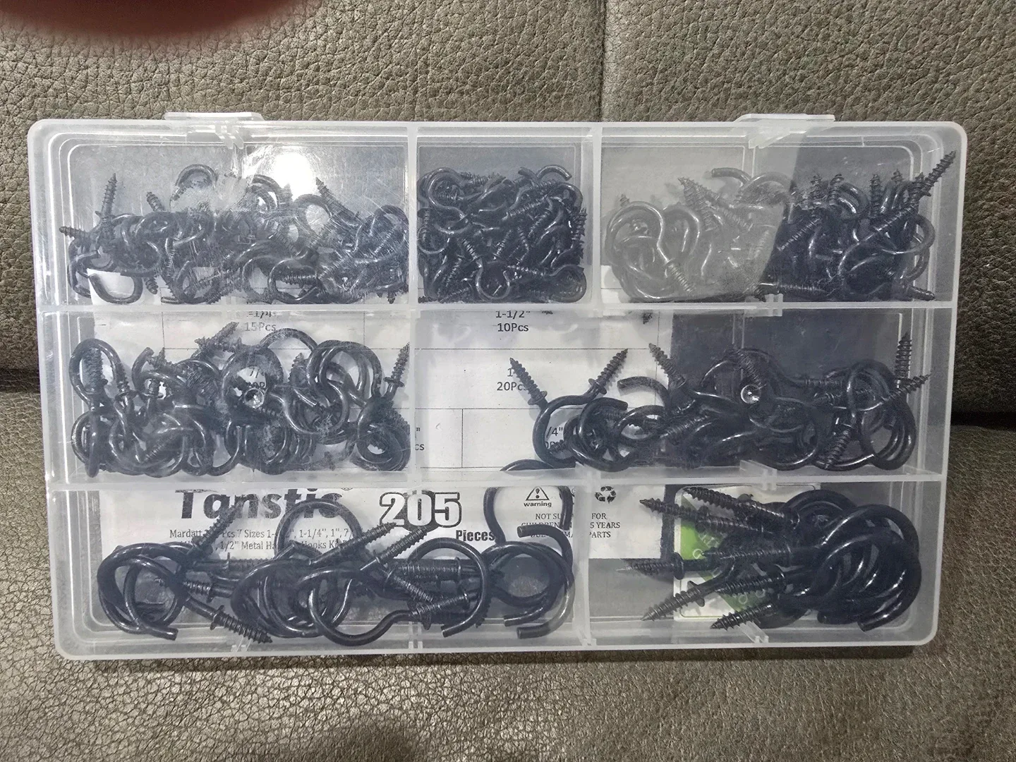 Tanstic 205 Pcs Ceiling Hooks Cup Hooks Assortment image indicator(8)