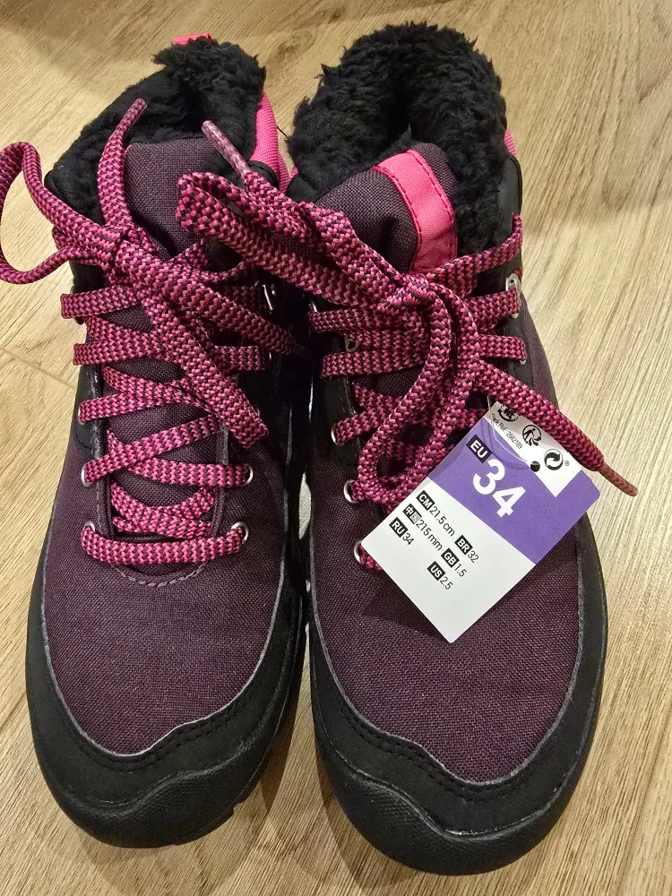 Purple Winter Boots - Size US 2.5 EUR 34