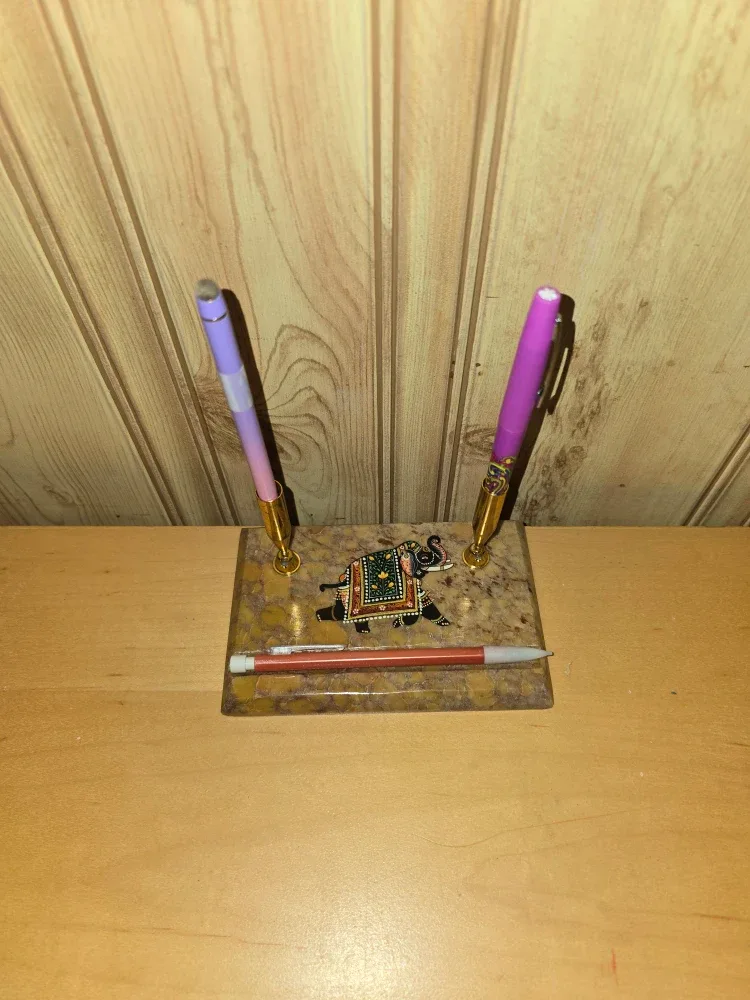Pen Holder with Elephant Design