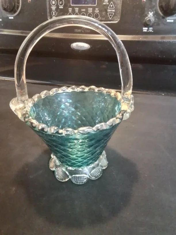 Vintage Murano Venetian Glass Basket