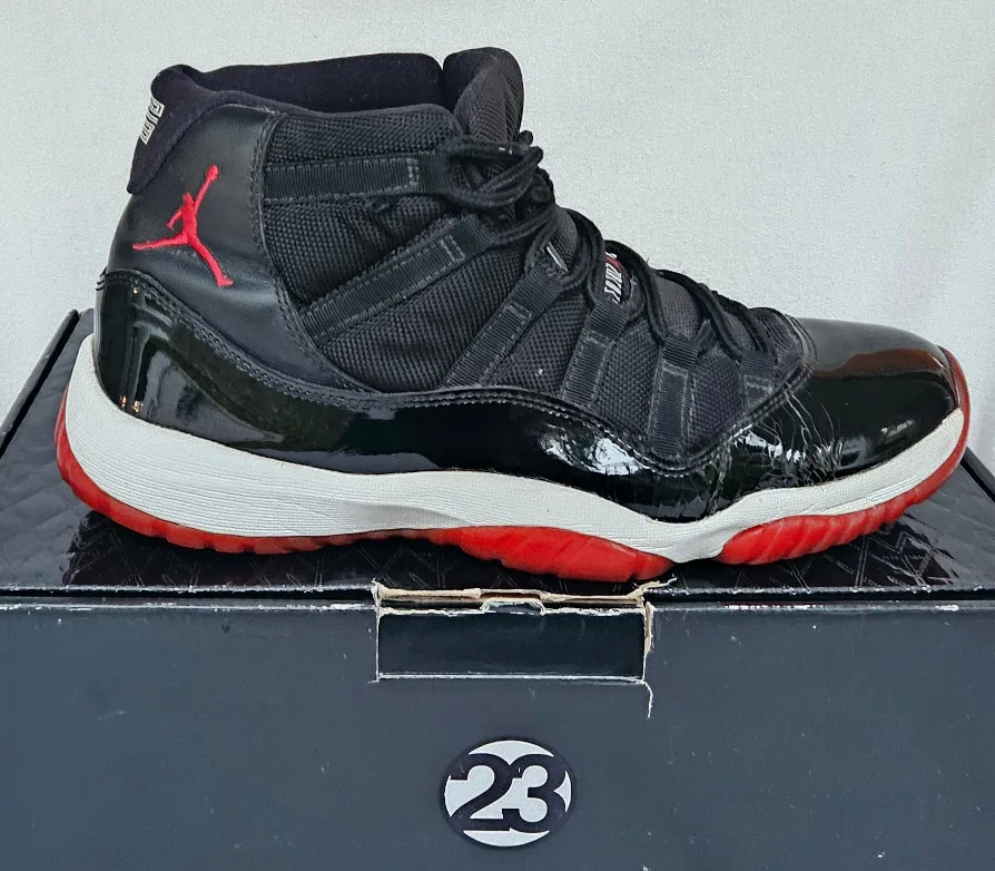 Nike Air Jordan 11 X1 Retro Playoffs Bred Size 12 thumbnail