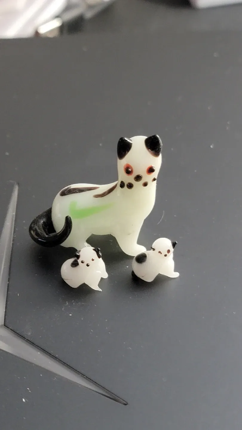 Vintage Hand Blown Glass Dog Figurines image indicator(3)