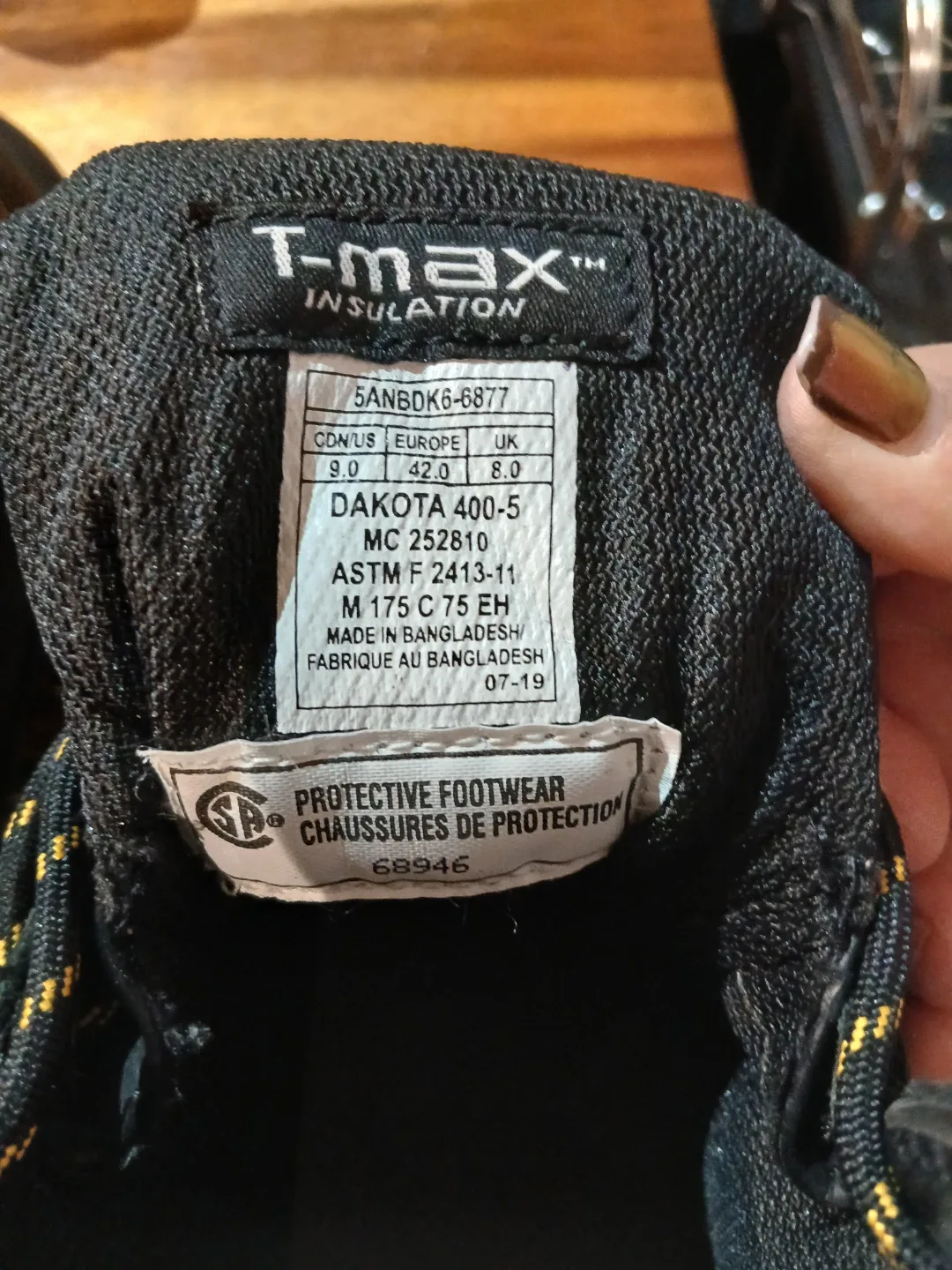 Dakota 400-5 T-MAX Insulated Work Boots - Size 9 image indicator(4)