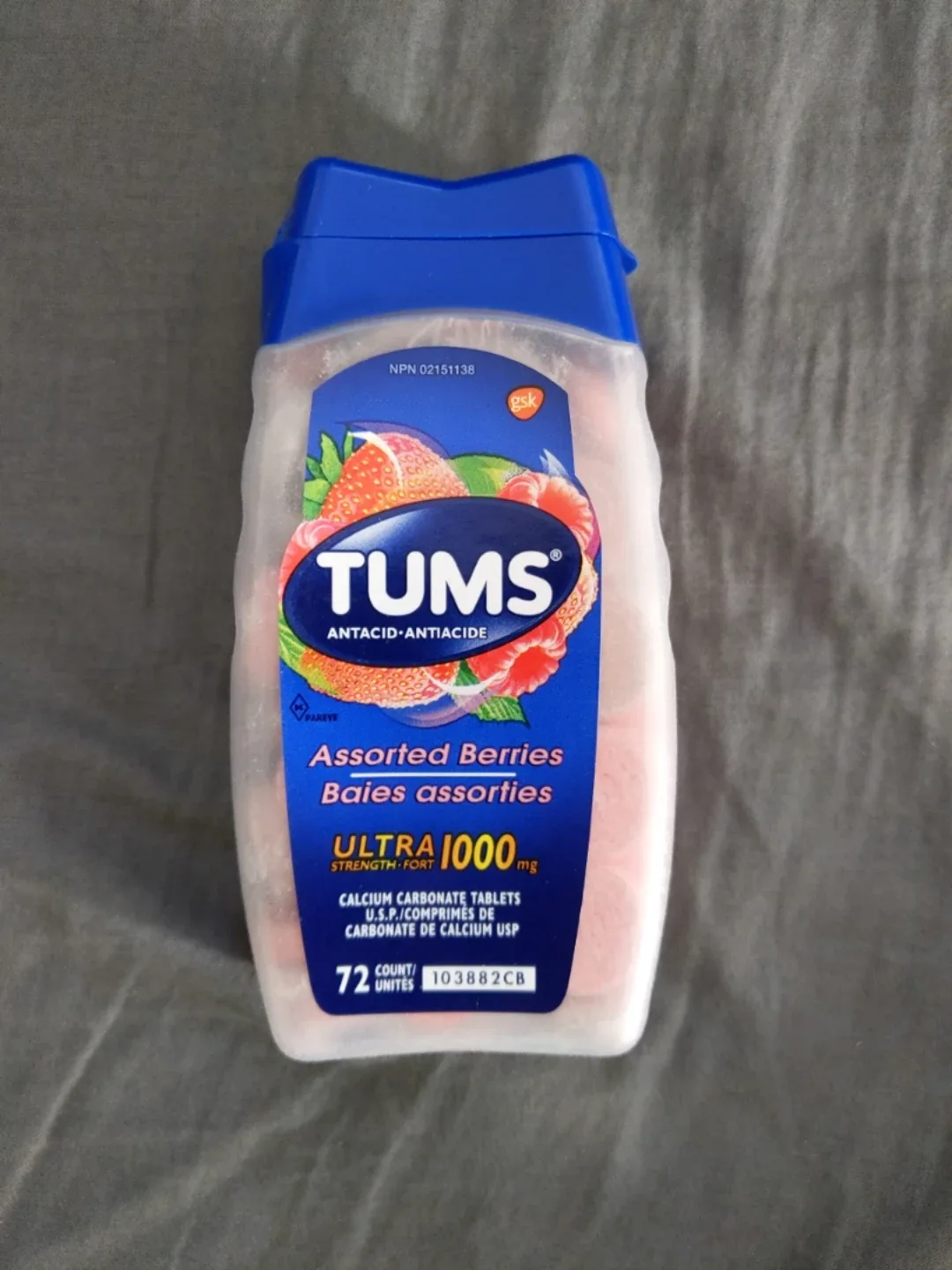 TUMS Assorted Berries Antacid - 72 Count