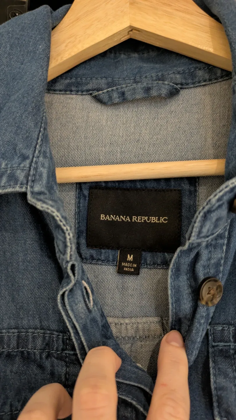 Banana Republic Denim Jumpsuit - Size M image indicator(3)