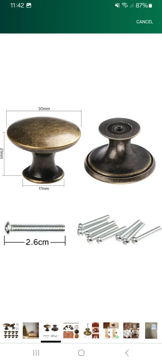 NEW! Yufana Vintage Cabinet Knobs - 8 Pack + Bonus image indicator(6)