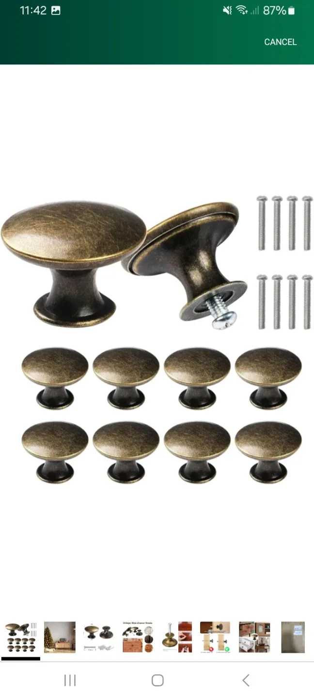 NEW! Yufana Vintage Cabinet Knobs - 8 Pack + Bonus image indicator(7)