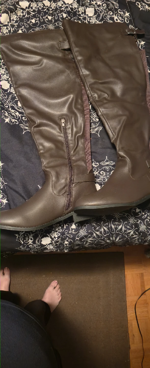 Brown Knee-High Boots - Size 10