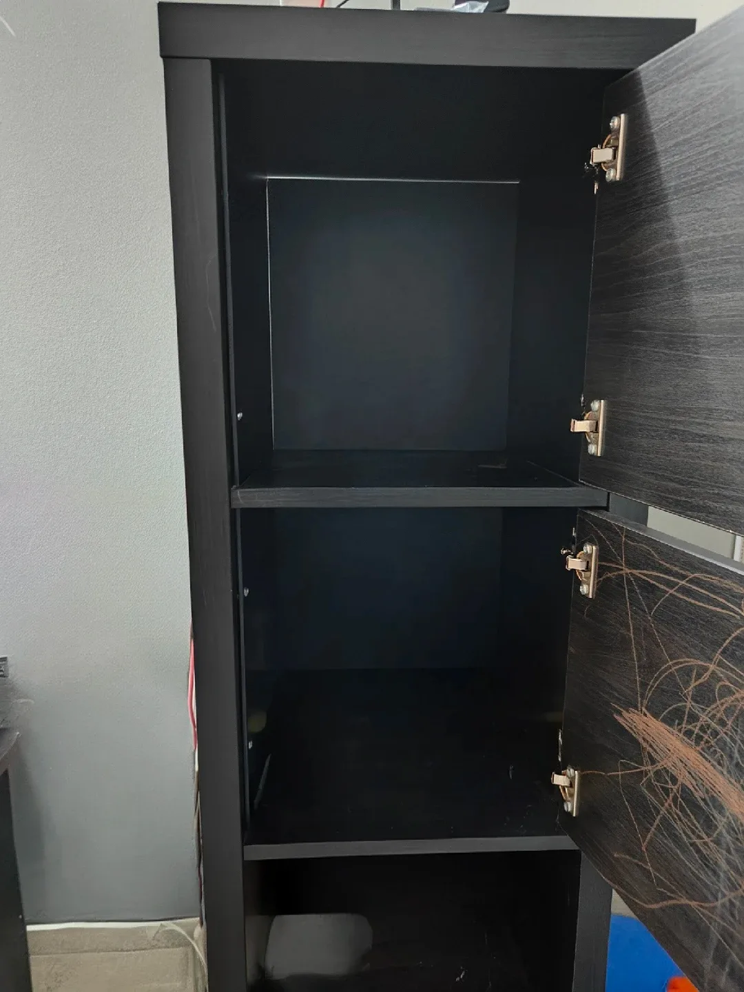 Black Shelving Unit with Doors image indicator(2)