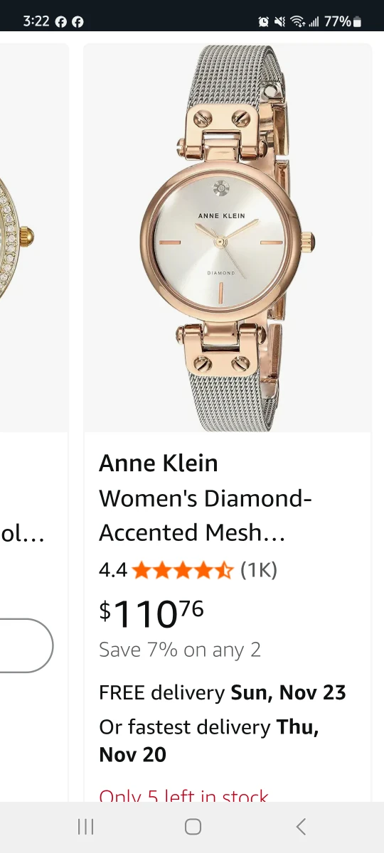 Anne Klein Gold & Silver Watch - Like New! - photo 5