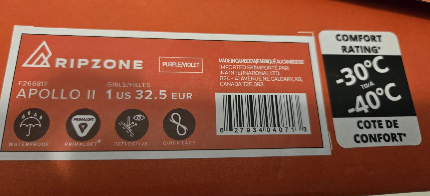 Ripzone Apollo II Girls Winter Boots - Size 1 - photo 3