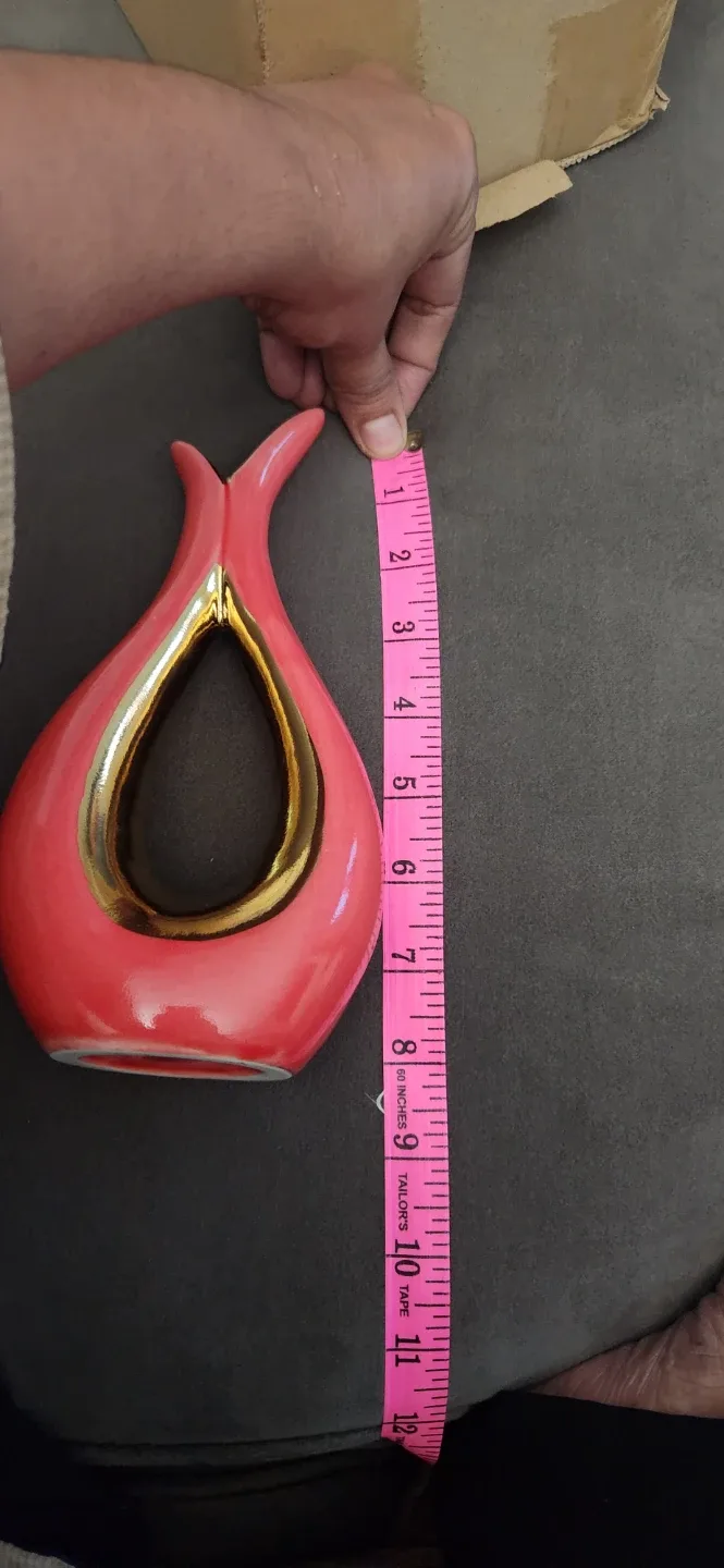 Coral & Gold Decorative Vase - 13 Inches image indicator(9)