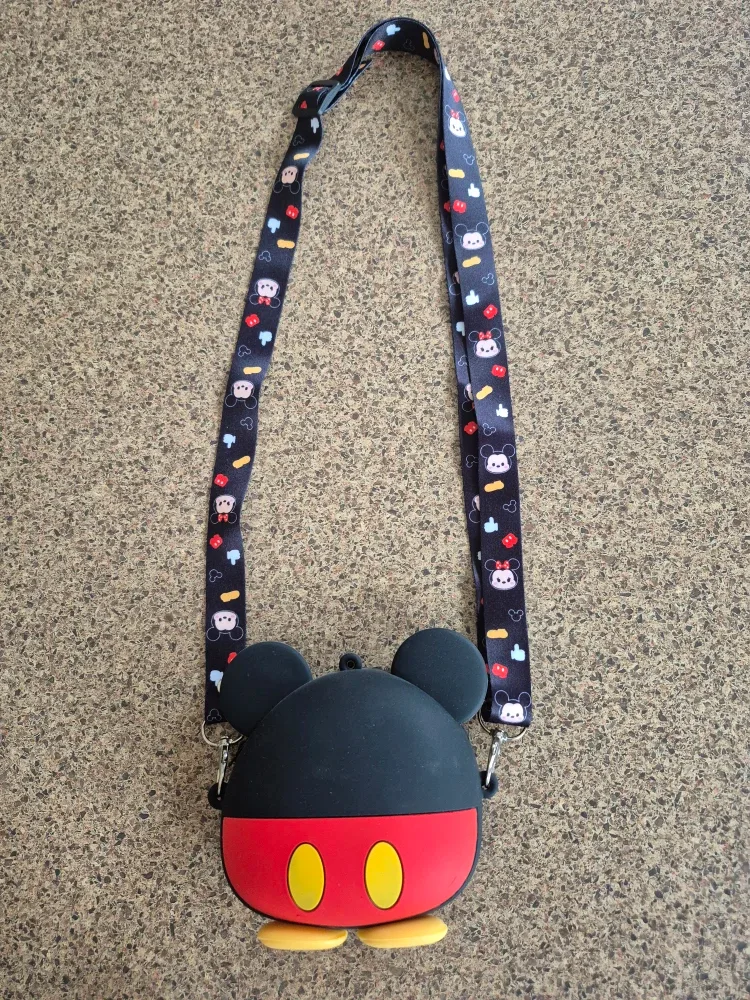 Mickey Mouse Coin Purse with Lanyard