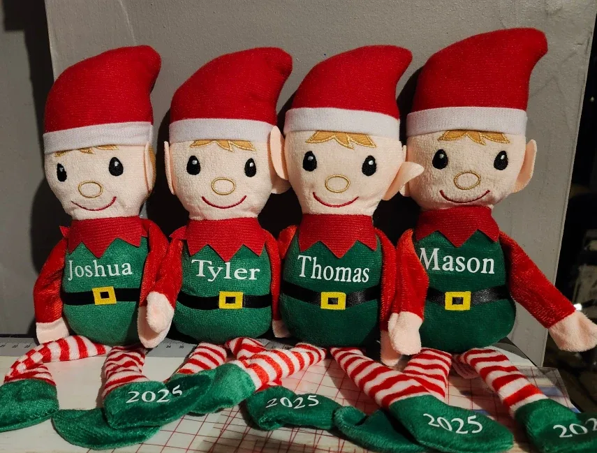 Personalized Christmas Elf Plush Toy
