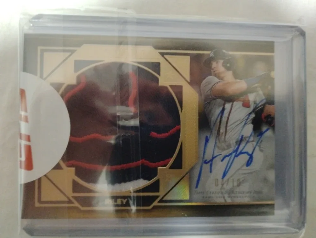 FSJP-AR Austin Riley Gold 2022 Topps Five Star Auto Relic Card