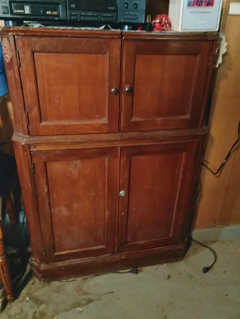 Vintage Wooden Liquor Cabinet
