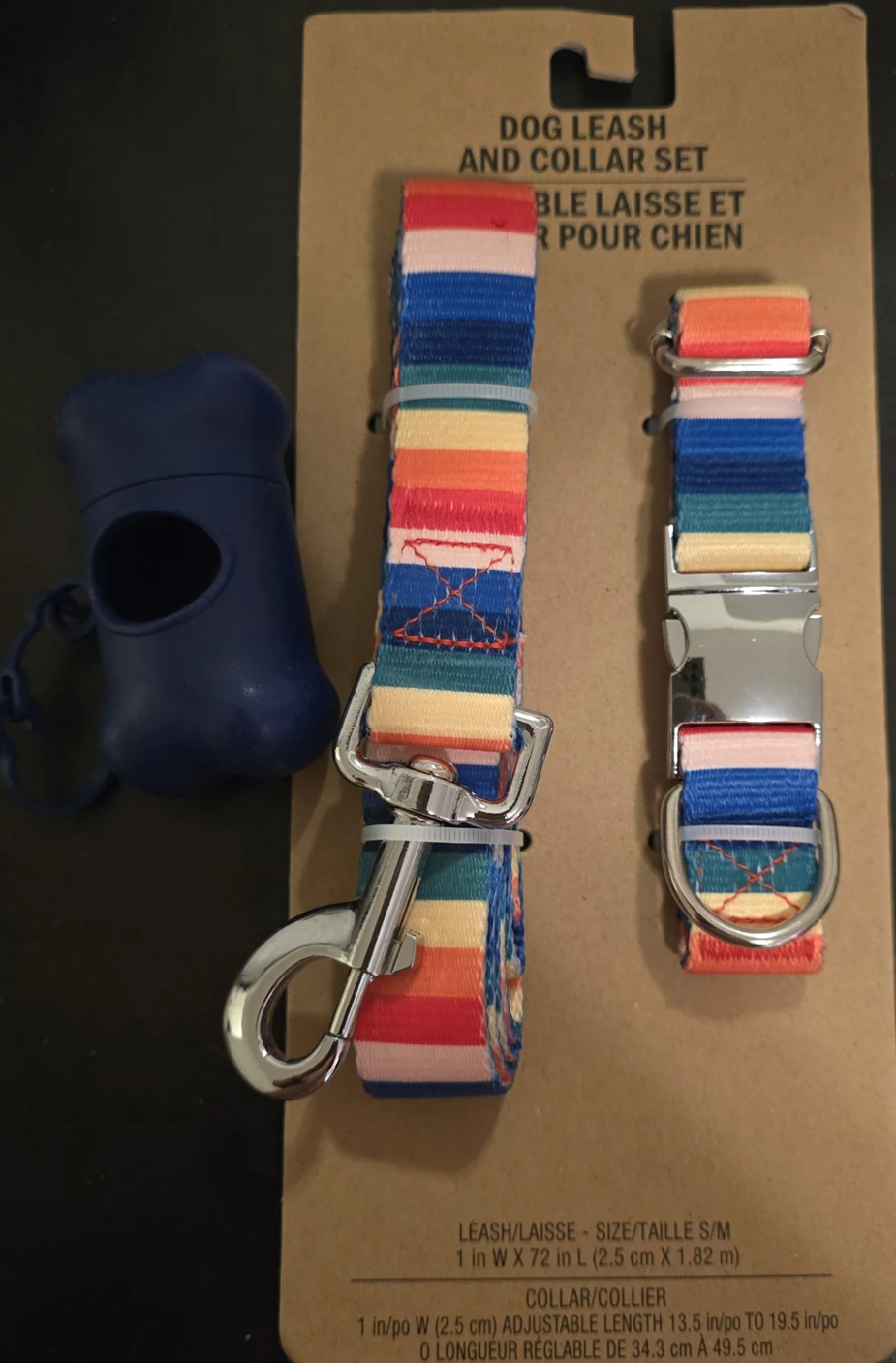 Dog Leash and Collar Set - Size S/M