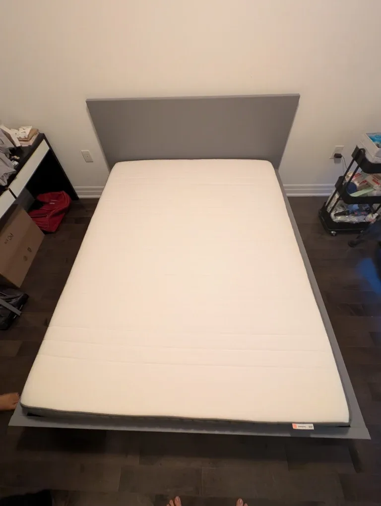 IKEA MALM Bed Frame and Mattress