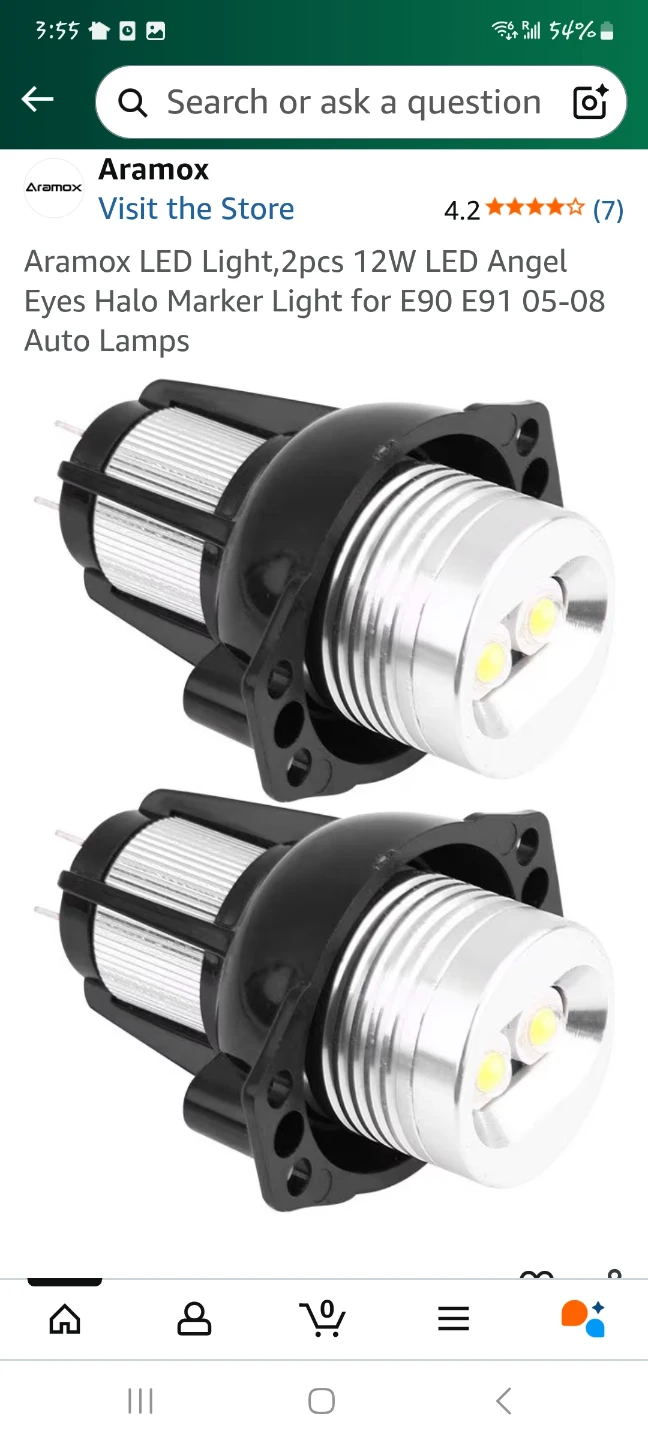 Aramox LED Angel Eyes Halo Marker Light