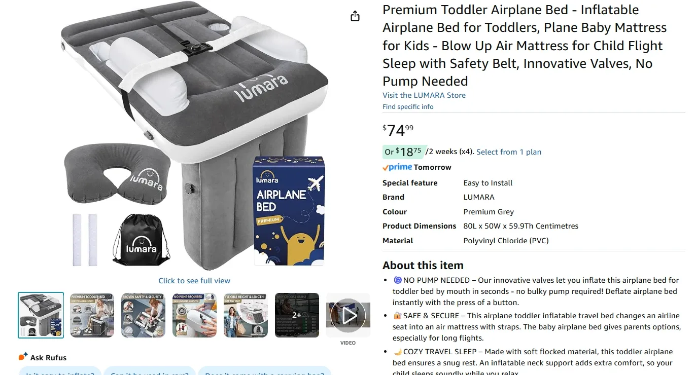 Premium Toddler Airplane Bed BNIB image indicator(2)